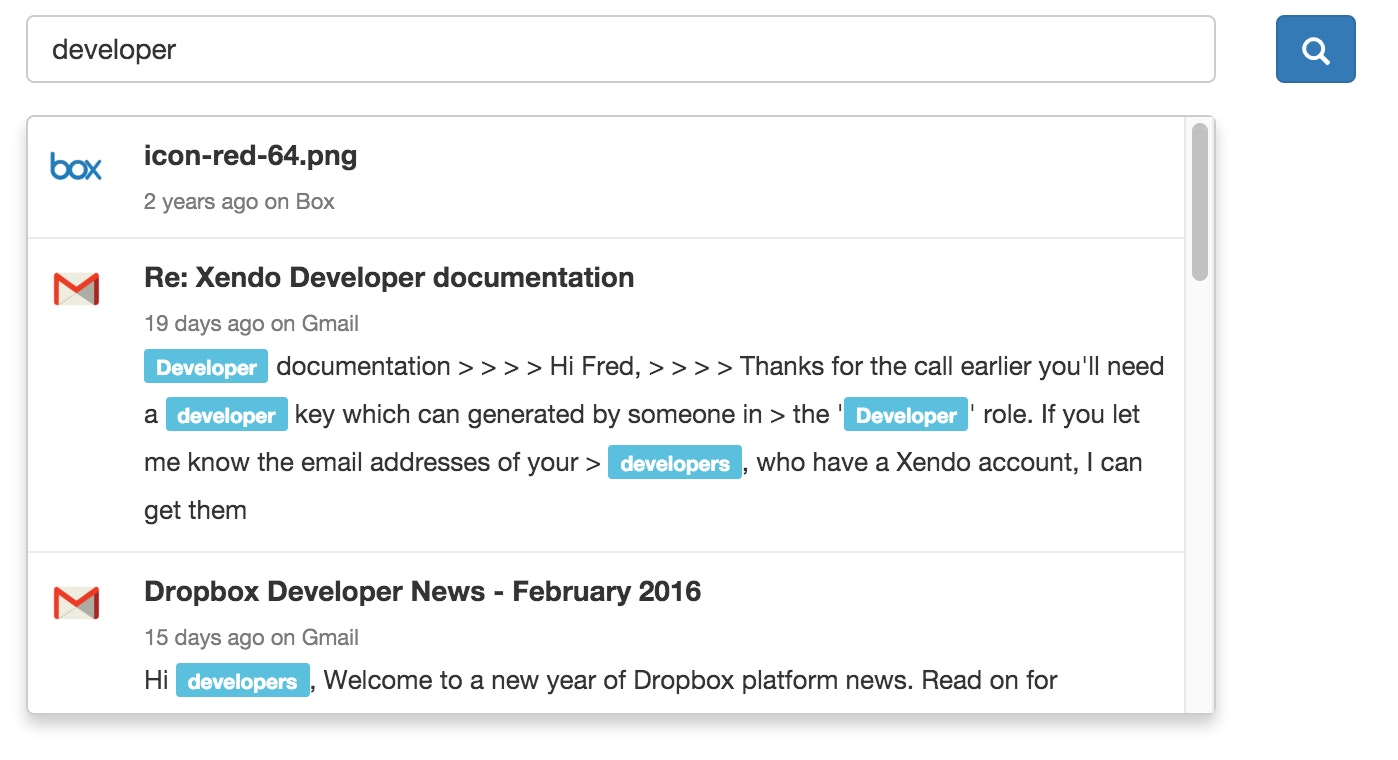 Xendo Search Widget